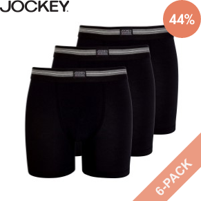 6 Stuks Verpakking Jockey Cotton Stretch Boxer Trunk