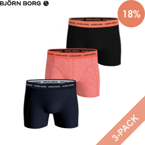 3 Stuks Verpakking Björn Borg Cotton Stretch Boxer 1565