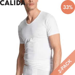 2 Stuks Verpakking Calida Natural Benefit V-shirt