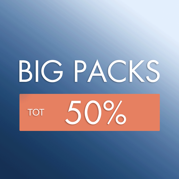 Big packs up to 50%
