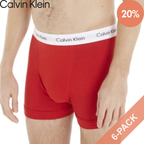 6 Stuks Verpakking Calvin Klein Cotton Stretch Trunks