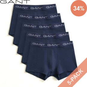 5 Stuks Verpakking Gant Basic Trunks