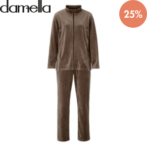 Damella Velour Plain Suit