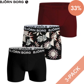 3 Stuks Verpakking Björn Borg Bamboo Cotton Boxers