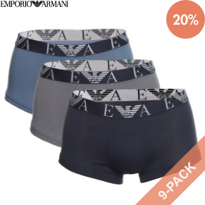 9 Stuks Verpakking Armani Cotton Knit Boxer Trunk