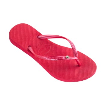 Havaianas Slim Crystal Glamour SW Chili Red - Slippers - Everyday shoes ...