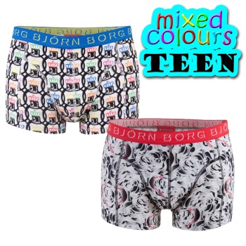 2-stuks verpakking Björn Borg Short Shorts Teen Mix.