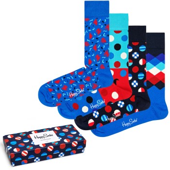 Happy socks 4 pakkaus Navy Gift Box 650