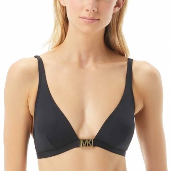 Michael Kors Logo Solids Triangle Bikini Top