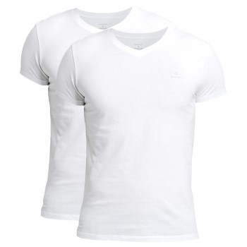 Bilde av Gant 2p Basic V-neck T-shirt Svart/hvit Bomull Medium Herre