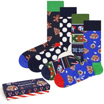 Happy socks 4 stuks Gingerbread Cookies Gift Box