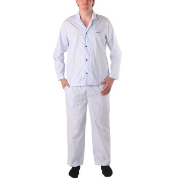 Bilde av Boss Cotton Stripe Long Pyjama Blå/hvit Bomull Large Herre