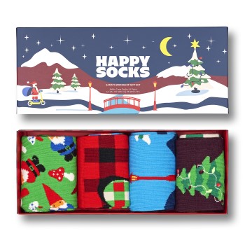 Happy Sock Santas Workshop Socks Gift Set 4 stuks