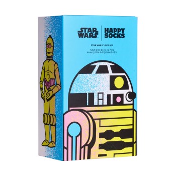 Happy socks 3 pakkaus Star Wars C-3PO And R2-D2 Gift Box