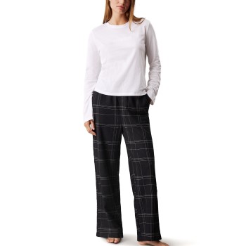 Calvin Klein Flannel Sleep LS Tee And Pant Set