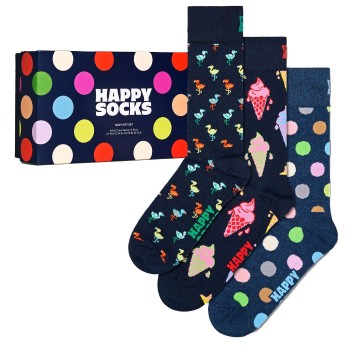 Happy socks 3 stuks Navy Socks Gift Box * Actie *