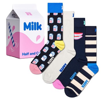 Happy socks 4 stuks Milk Carton Box Socks * Actie *