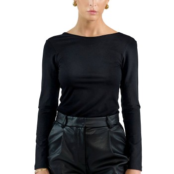 Bread and Boxers Long Sleeve Scoop Back Shirt * Actie *