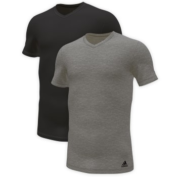 adidas 2 stuks Active Flex Cotton 3 Stripes V-Neck T-Shirt * Actie *