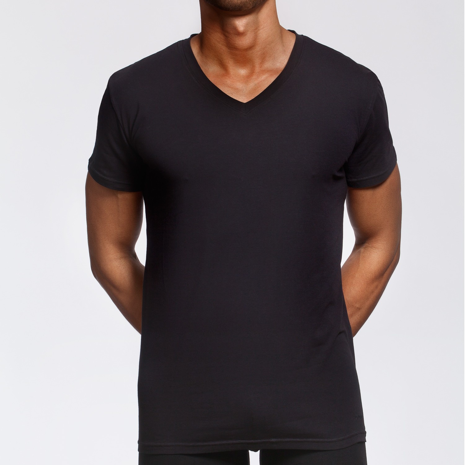 Gant Premium Basic CS T-Shirt V-neck Black