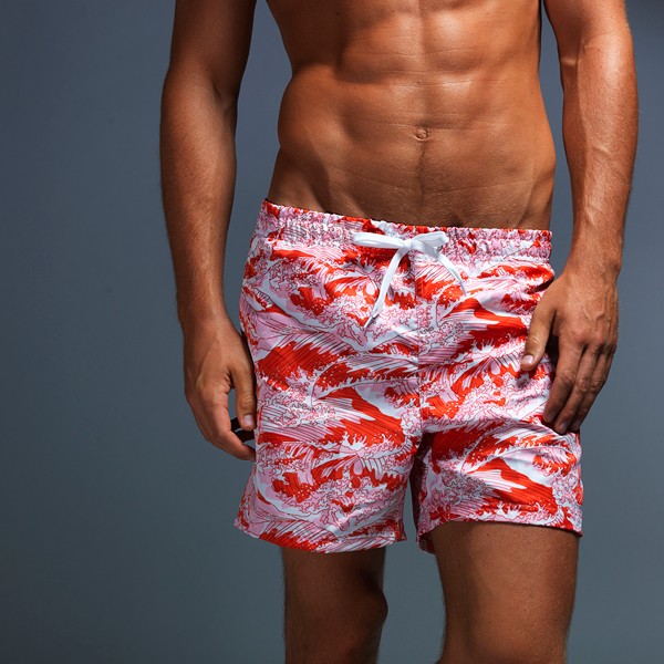 Frank Dandy Ocean Mid Swim Shorts Red