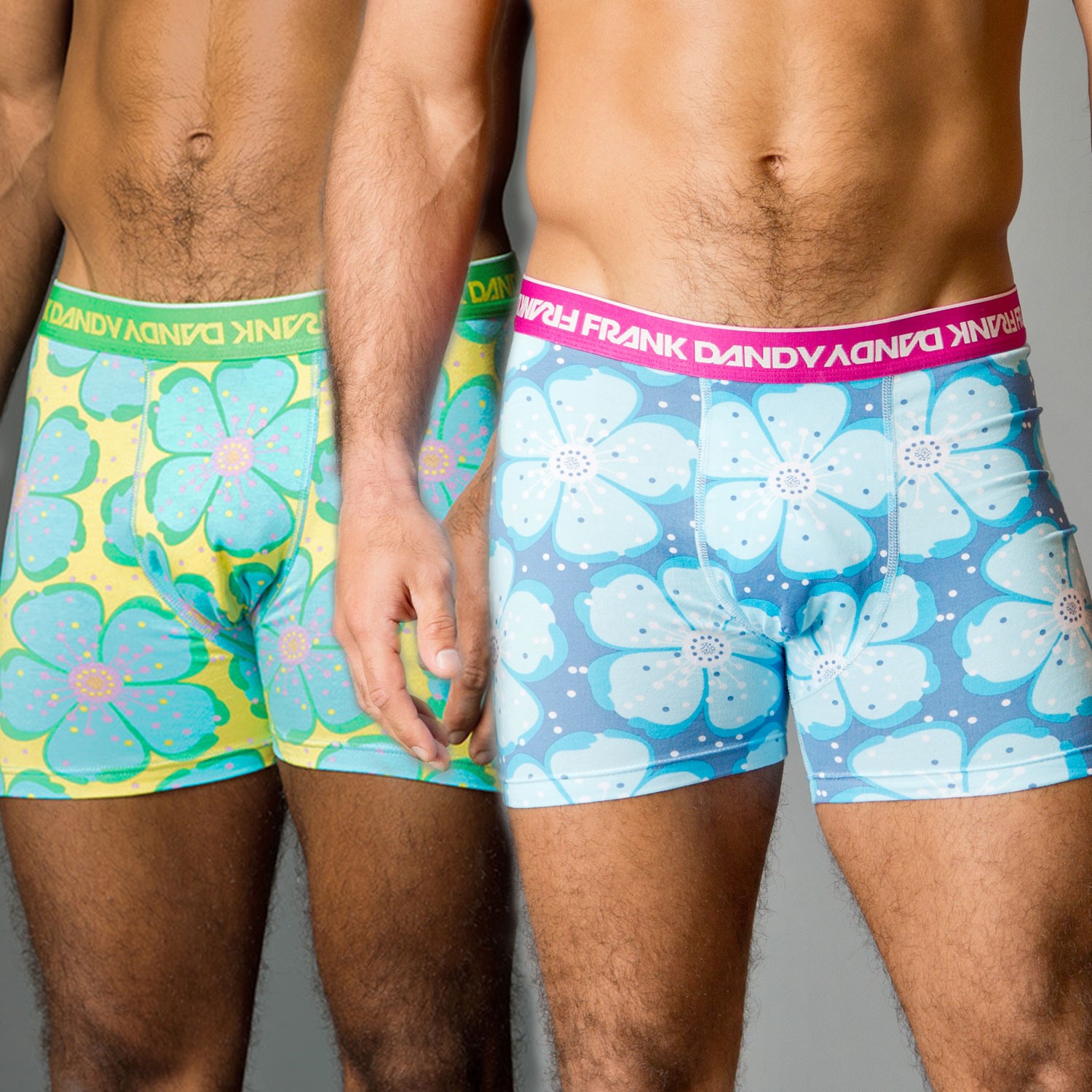Frank Dandy Flower Power Boxer Blue + Yellow