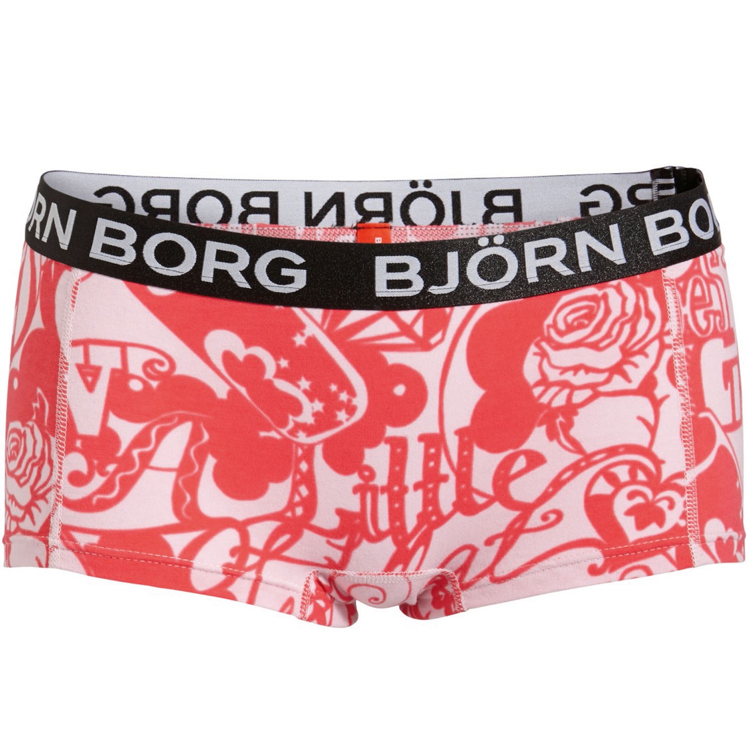 Björn Borg Mini Shorts Fancy Text Pink Lady
