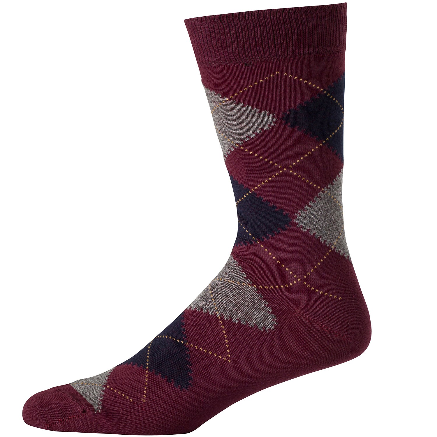 Wolsey Argyle Pattern Sock Burgundy-Bourgogne