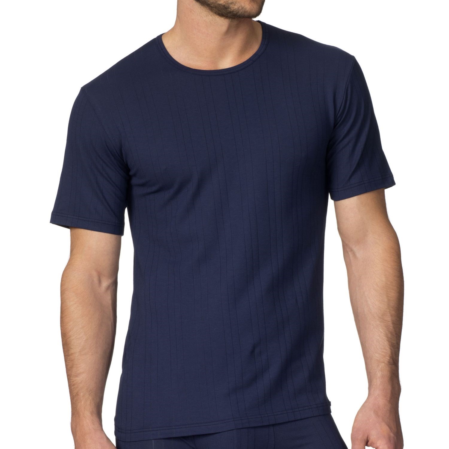 Calida Pure & Striped T-Shirt Navy