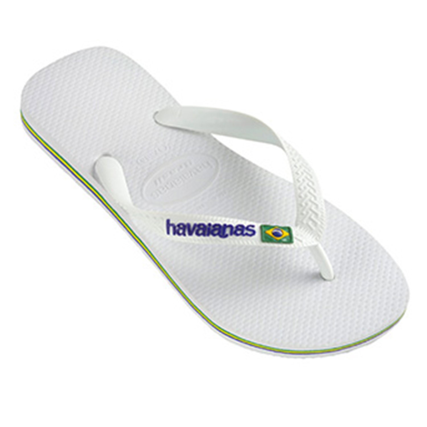 Havaianas Brasil Logo Flip Flop White