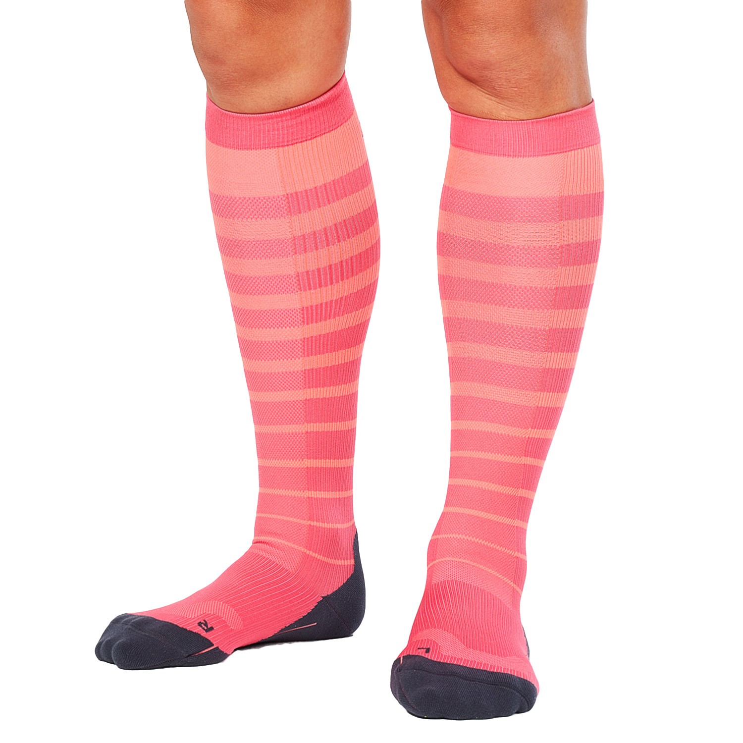 2XU Striped Run Compression Socks Women