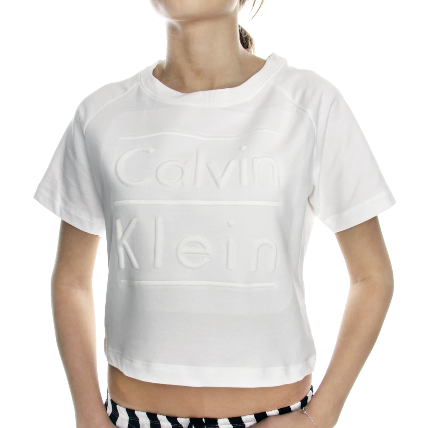 Calvin Klein Cotton Coordinating Top Curve Neck