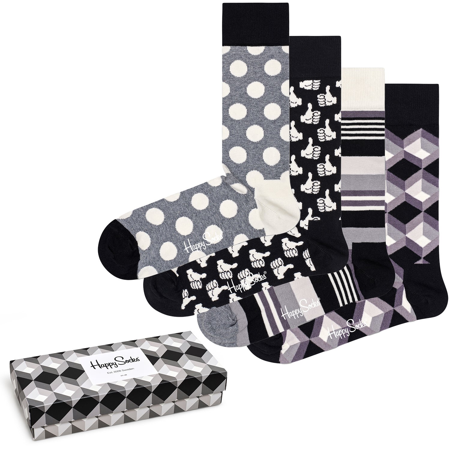 Happy Socks Black And White Gift Box 900