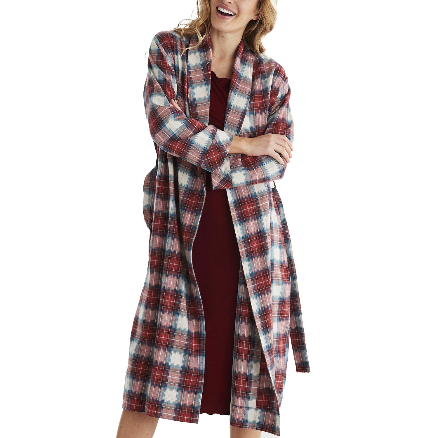 Damella Flannel Check Robe