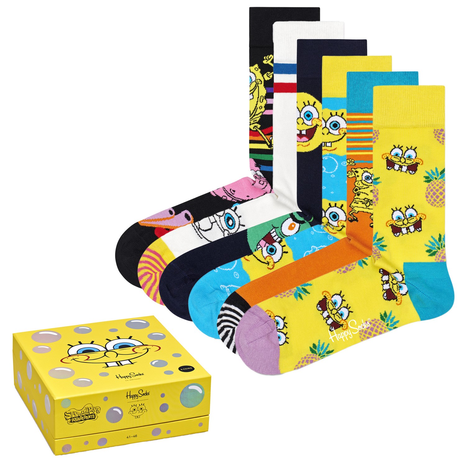 Happy Socks Sponge Bob Gift Box Socks