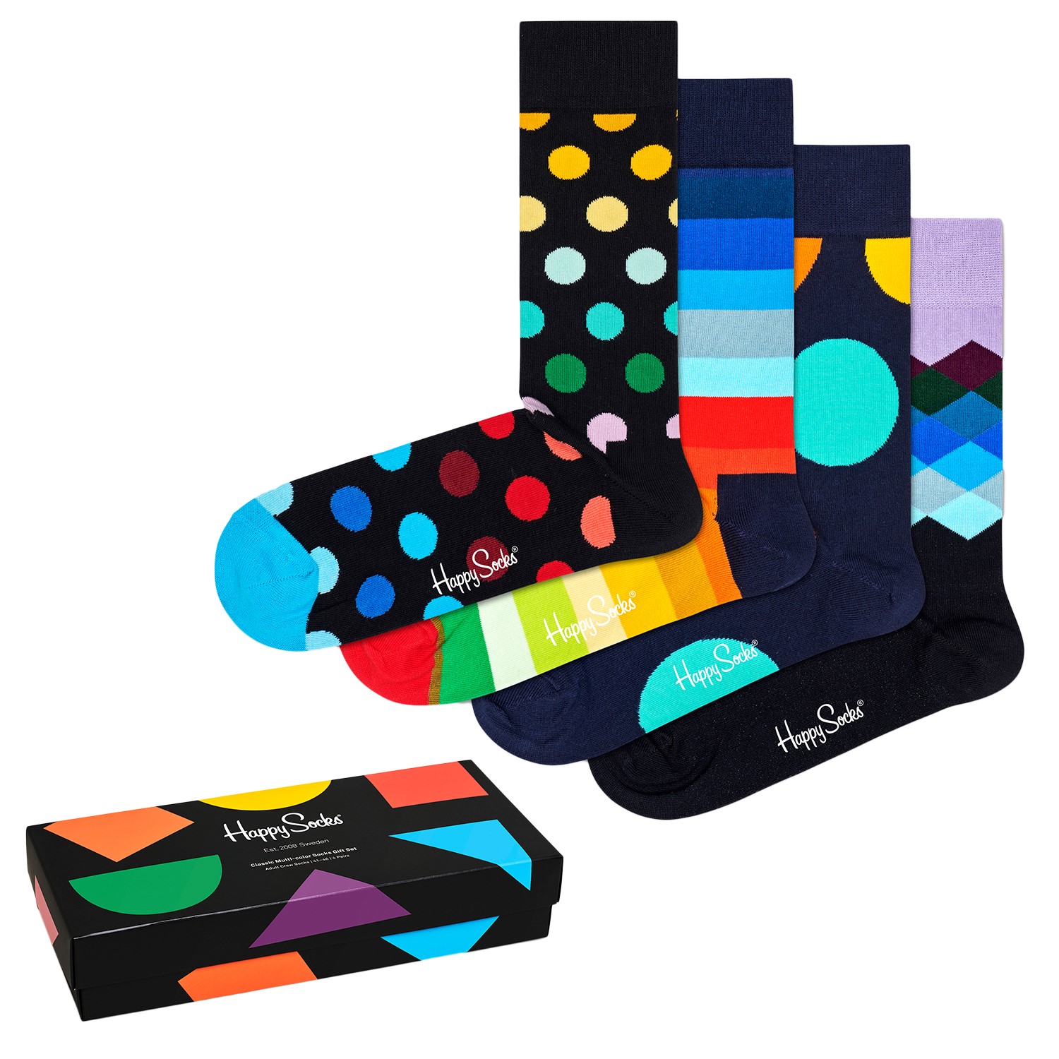Happy Socks Classic Multi Color Socks Gift Box