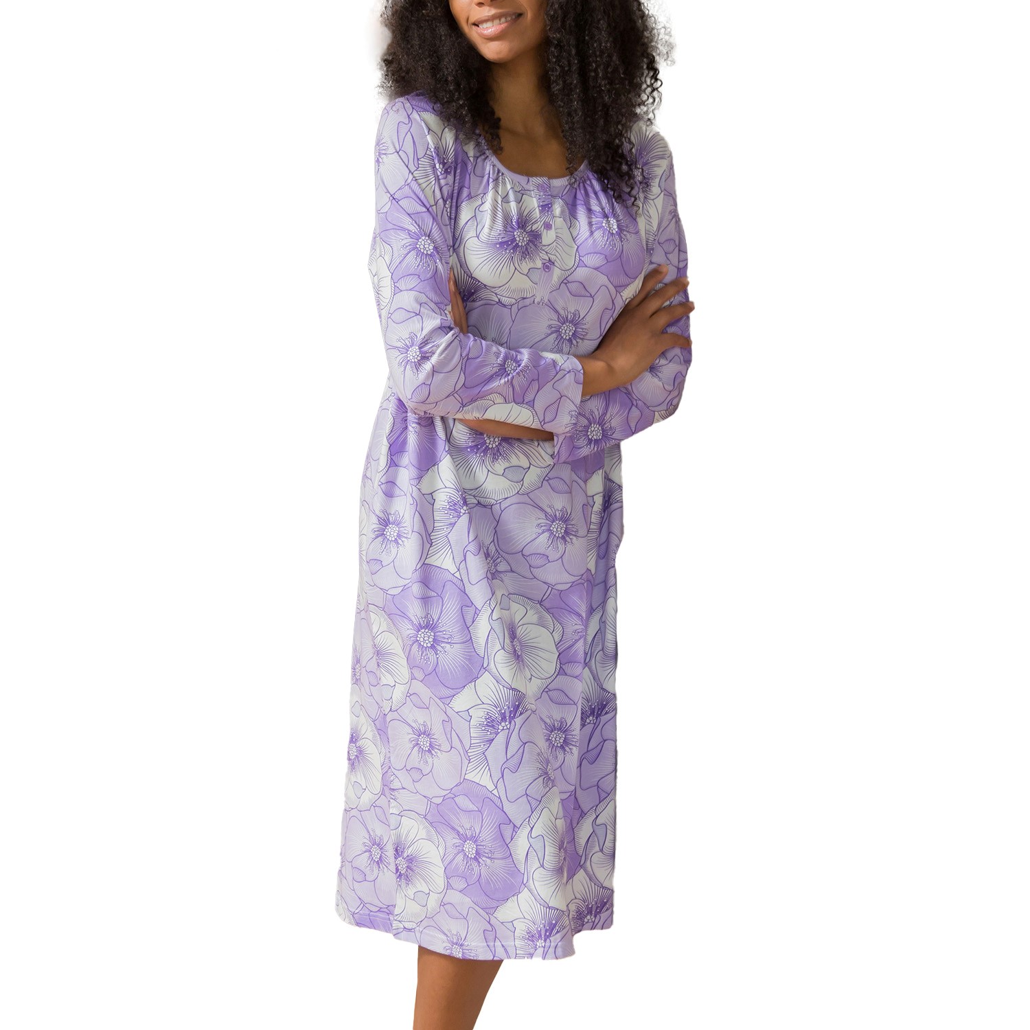 Trofe Soft Rose Long Sleeve Nightdress