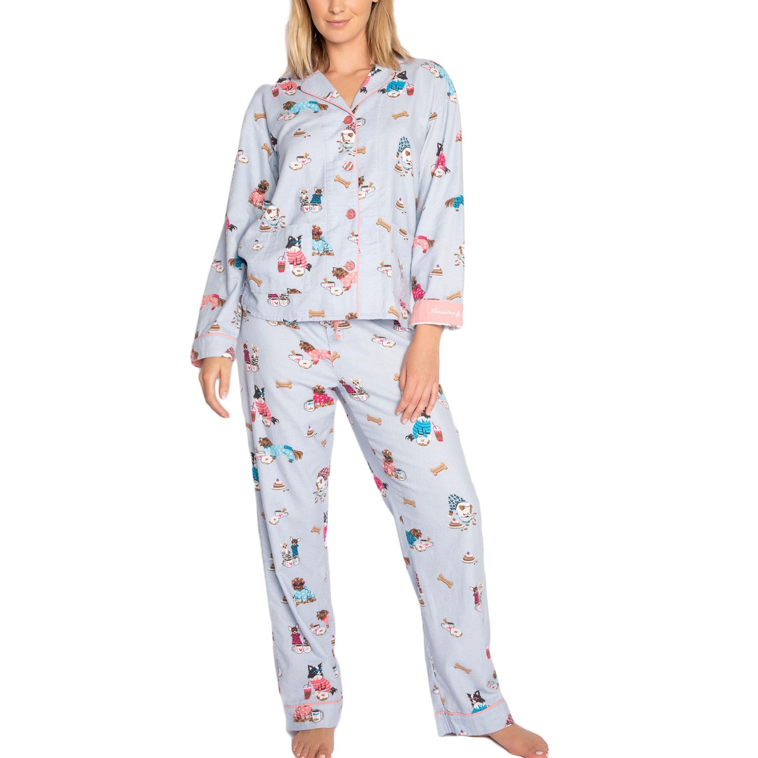 PJ Salvage Long Sleeve Flannel Pyjamas