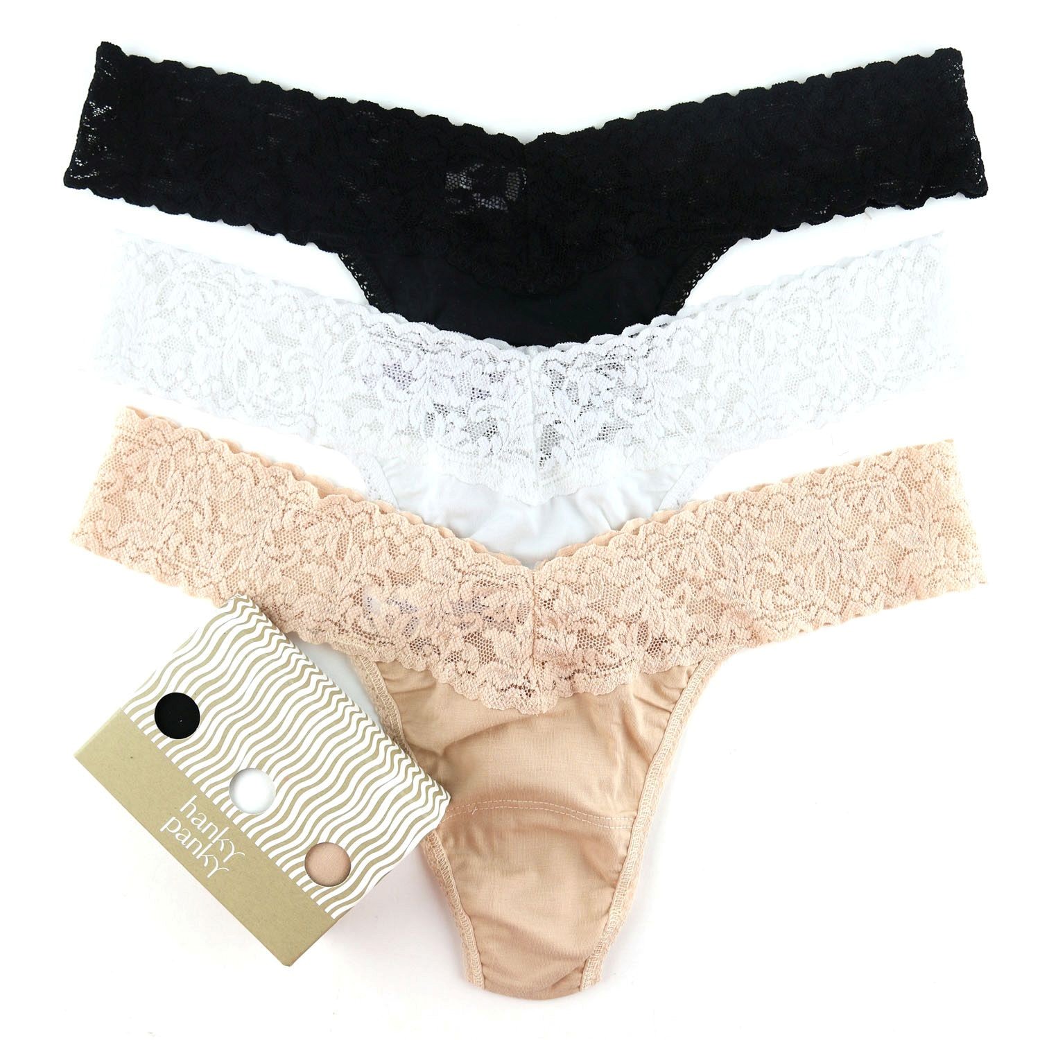 Hanky Panky Cotton Low Rise Thong 