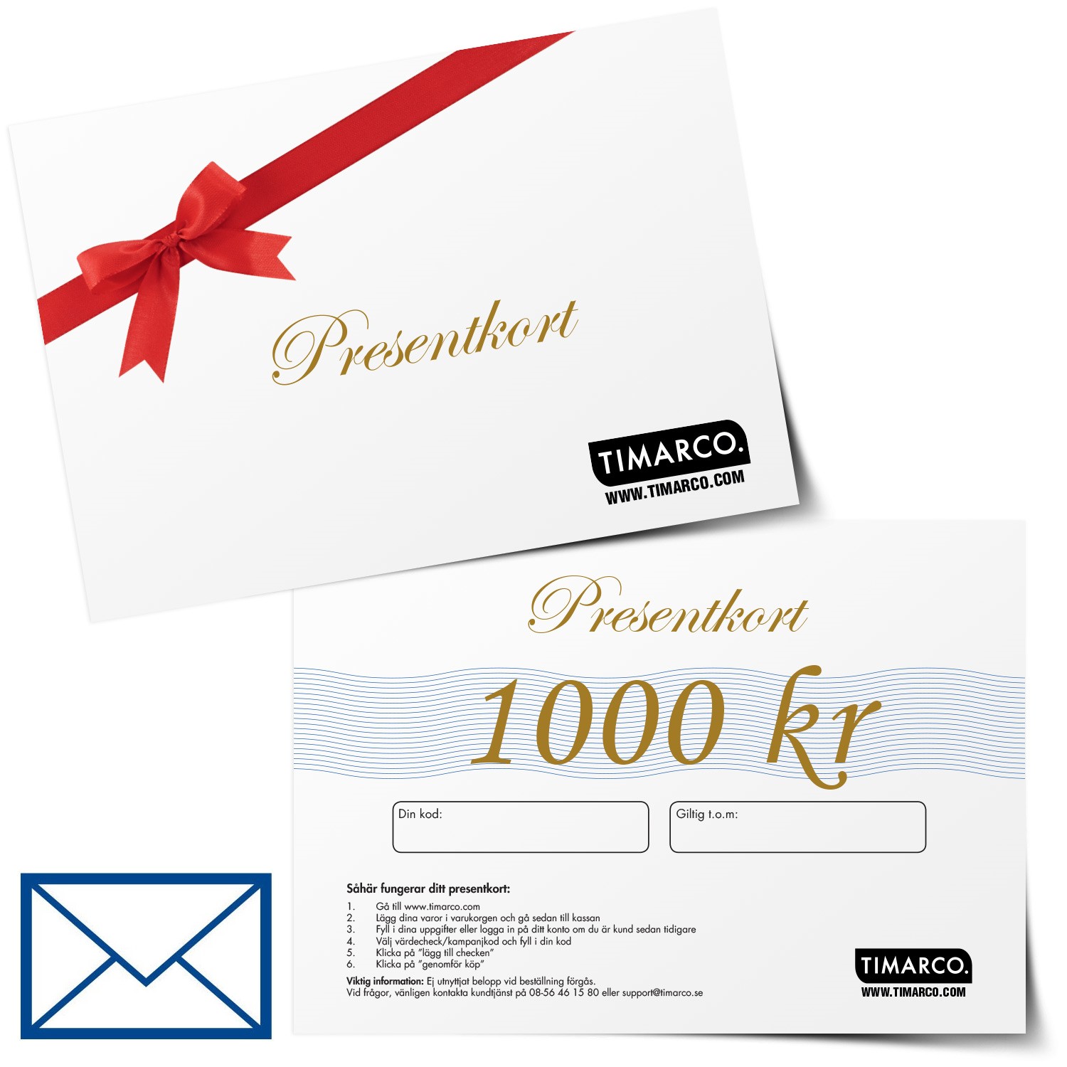 Presentkort 1000 kronor Papper