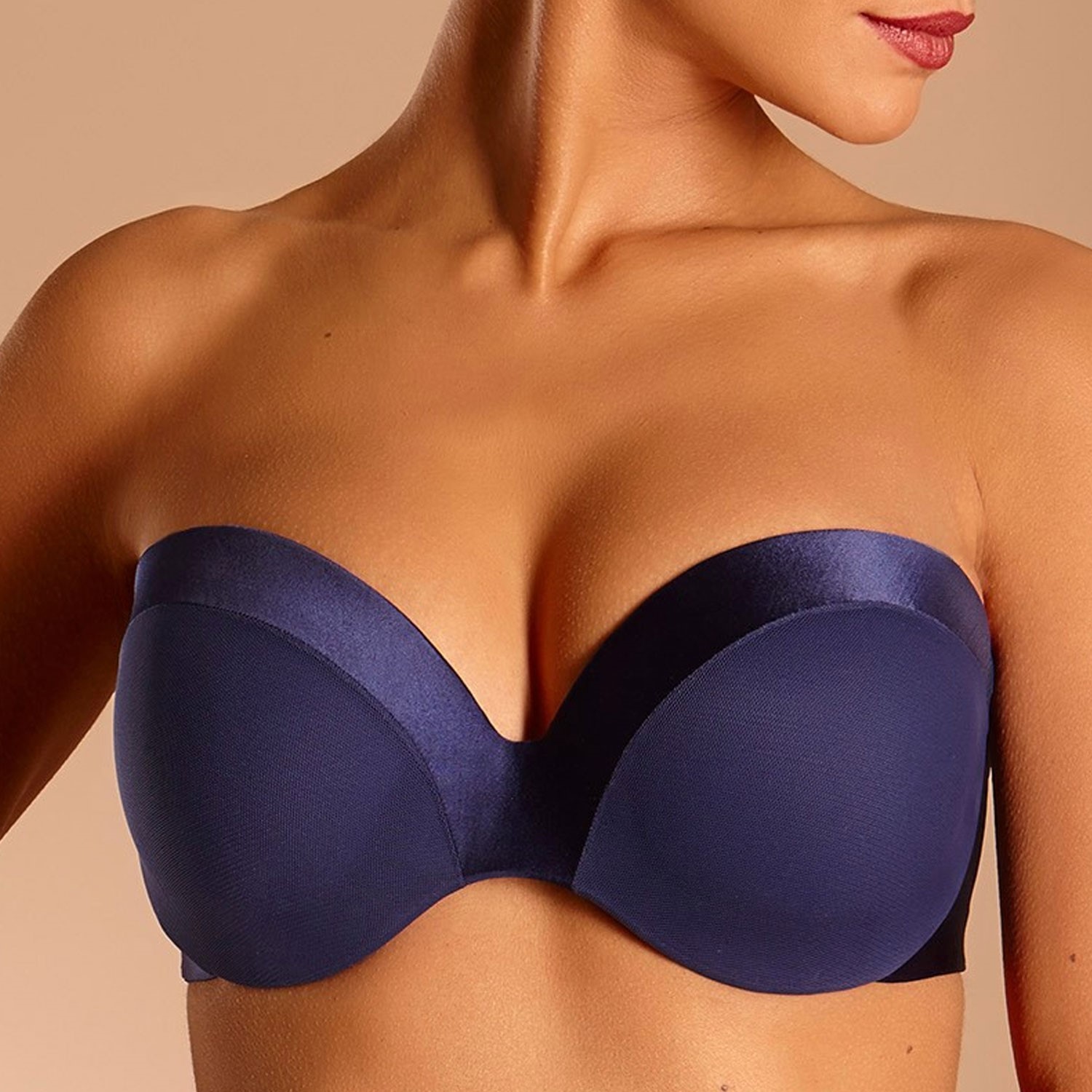 Chantelle Haussmann Strapless Bra Navy Blue