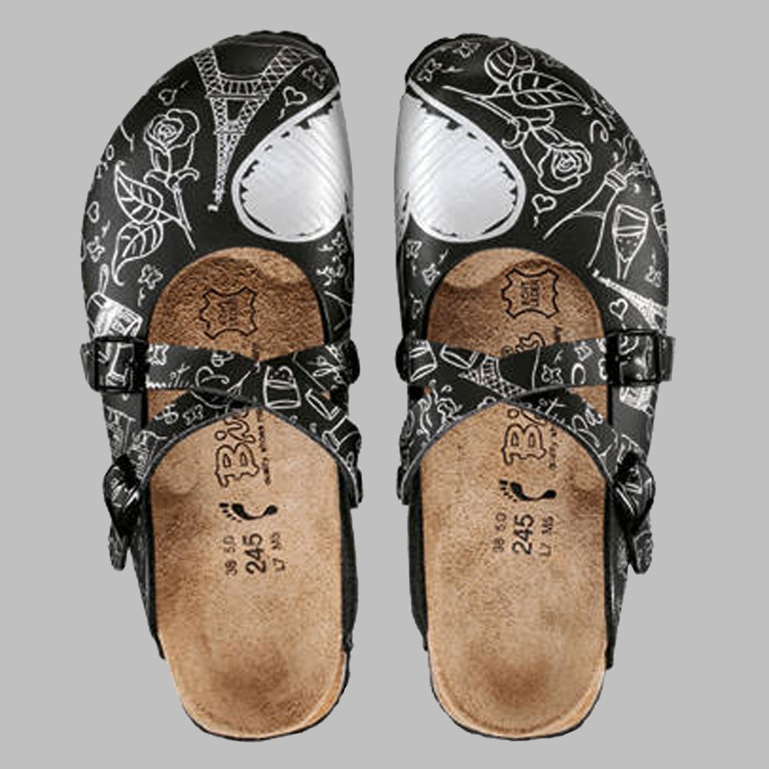 Birkenstock Dorian Valentine Black With Pattern