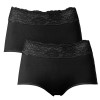 2-Pakning Trofe Lace Trimmed Maxi Briefs