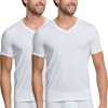 2-Pakning Schiesser Authentic Short Sleeved Shirts V-neck