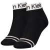 2-Pakning Calvin Klein Logo Welt Quarter Socks 