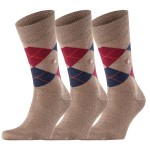 3-stuks verpakking Burlington Edinburgh Wool Sock