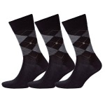 3-Pakning Burlington Edinburgh Wool Sock