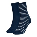 2-stuks verpakking Tommy Hilfiger Classic Small Stripe Socks 