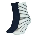 2-stuks verpakking Tommy Hilfiger Classic Small Stripe Socks 