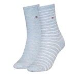 2-stuks verpakking Tommy Hilfiger Classic Small Stripe Socks 